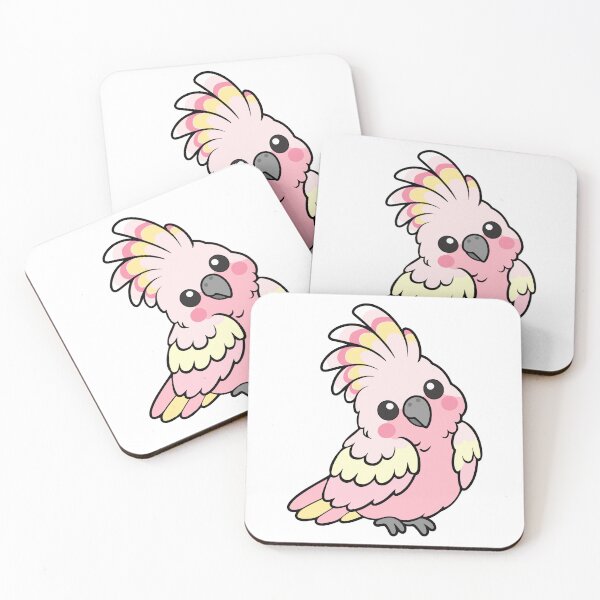 Item preview, Cute Cartoon Major Mitchells Cockatoo Pink Inca Parrot Art designed and sold by OrPolly.