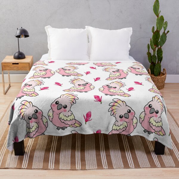 Item preview, Cute Cartoon Major Mitchells Cockatoo Pink Inca Parrot Art designed and sold by OrPolly.