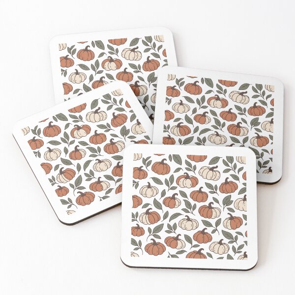 Item preview, Pumpkin Seamless Pattern with Sage Green Leaves designed and sold by Greemo03.
