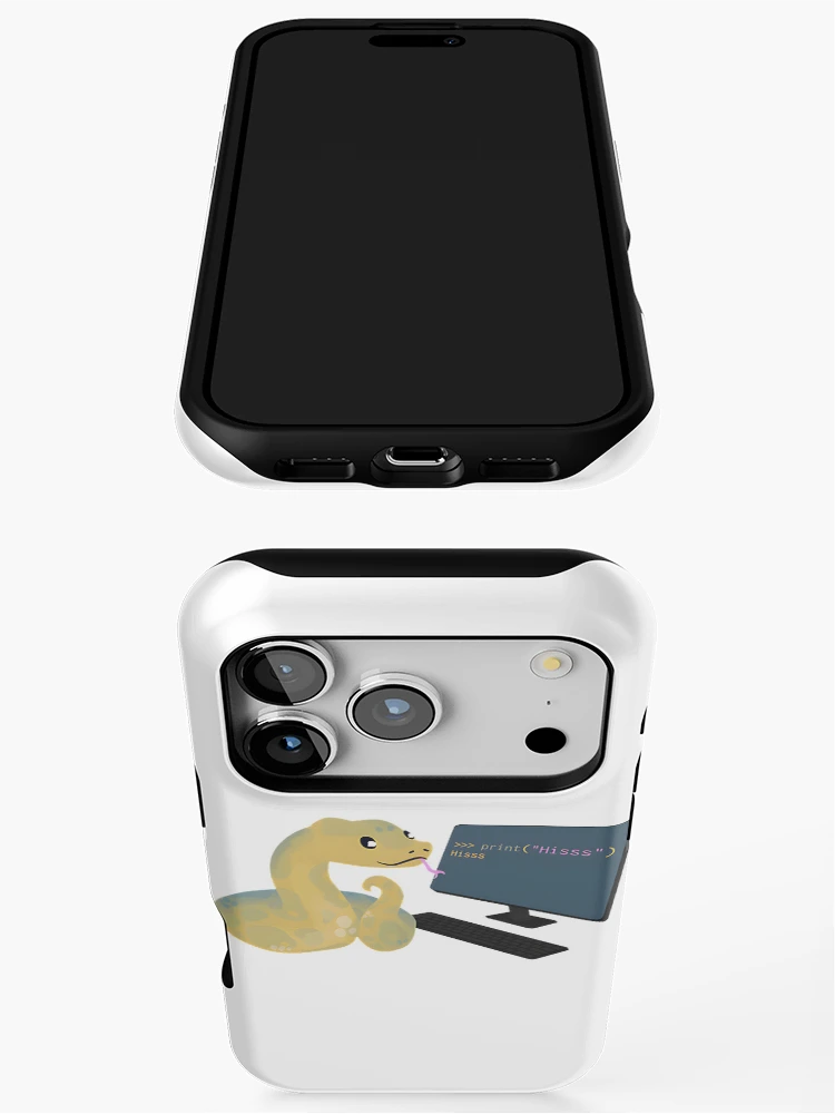 Thumbnail 3 of 4, iPhone Case, Python Programming Humor Design Featuring Python Language Learning Theme designed and sold by AYMANShob.