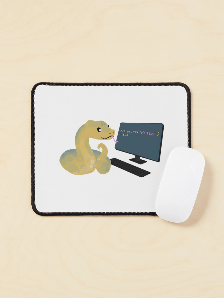 Thumbnail 1 of 5, Mouse Pad, Python Programming Humor Design Featuring Python Language Learning Theme designed and sold by AYMANShob.