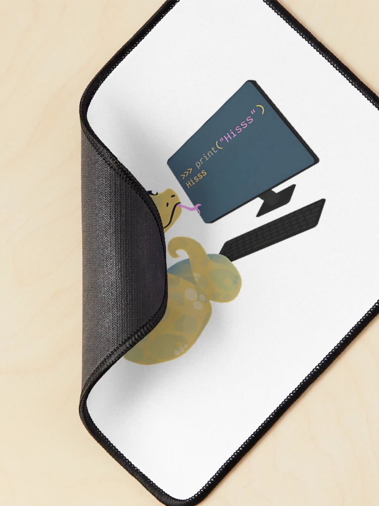 Thumbnail 2 of 5, Mouse Pad, Python Programming Humor Design Featuring Python Language Learning Theme designed and sold by AYMANShob.