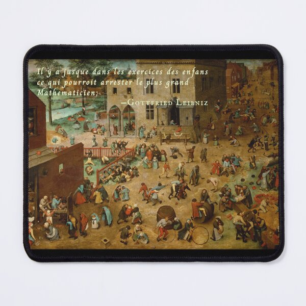 Item preview, Gottfried Wilhelm Leibniz quote: Il y a jusque dans les exercices des enfans ce qui pourroit arrester le plus grand Mathematicien; designed and sold by artbleed.