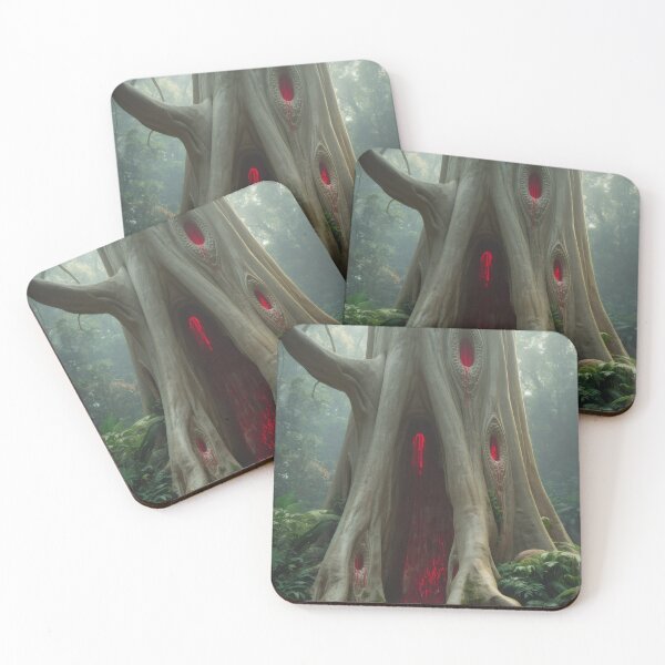 Item preview, Colossal Pale Tree With Glowing Red Knots designed and sold by monkeybusiness.pt.