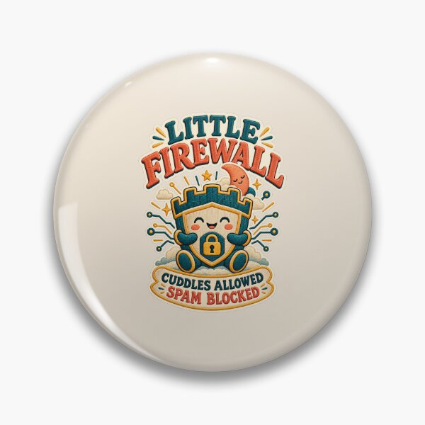 Item preview, Little Firewall – Funny Cybersecurity Baby Bodysuit designed and sold by astersgraphics.