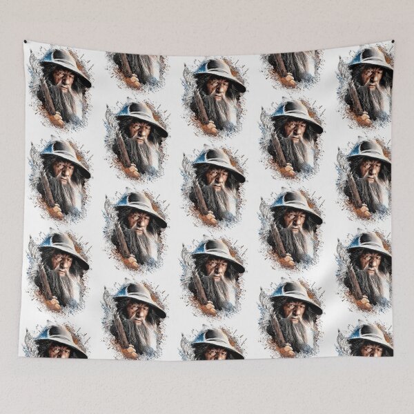 Item preview, Gandalf Lord Of The Rings Lotr Ian Mckellen Gandalf The Grey Gandalf The White Wizard Staff Glamdring You Shall Not Pass Balrog Moria Fellowship Fan Art Portrait Poster T-Shirt Sticker Gift  designed and sold by leigh-awah.