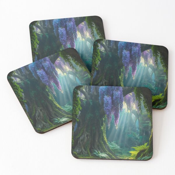 Item preview, Purple Wisteria Canopy In Sunlit Cave designed and sold by monkeybusiness.pt.