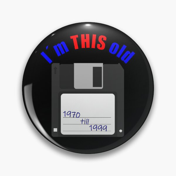 Item preview, I'm This Old 1970 Till 1999 Floppy Disk Retro Tech designed and sold by FlatstudioArt.