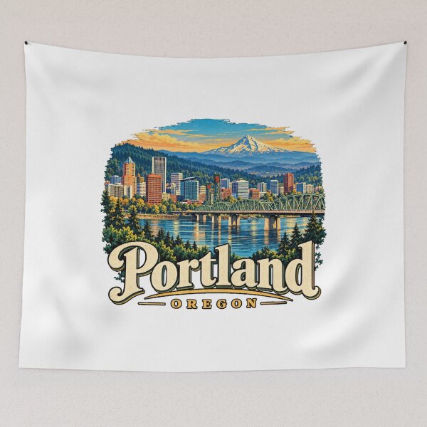 Item preview, Vintage Portland Oregon Travel Souvenir Landmark Gift designed and sold by MichaeIRellov.