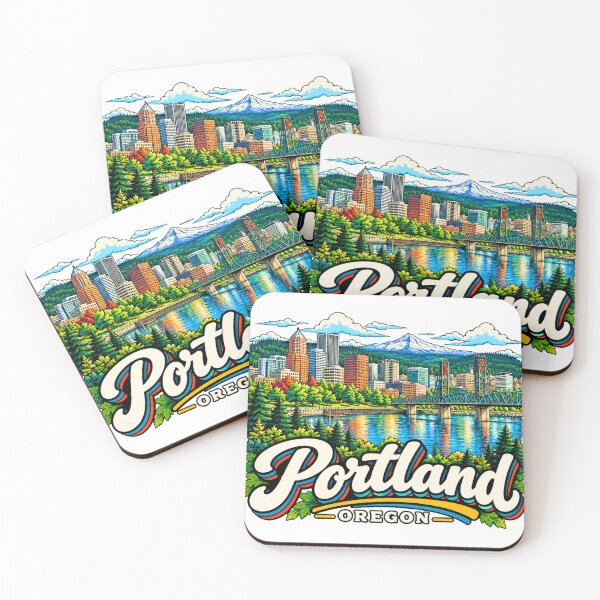Item preview, Hand Drawn Portland Oregon Travel Souvenir Landmark Gift designed and sold by MichaeIRellov.