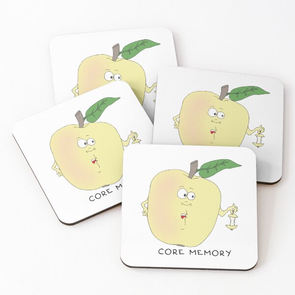 Item preview, Core Memory | Funny Apple Core Visual Pun Sticker designed and sold by MyxaART.