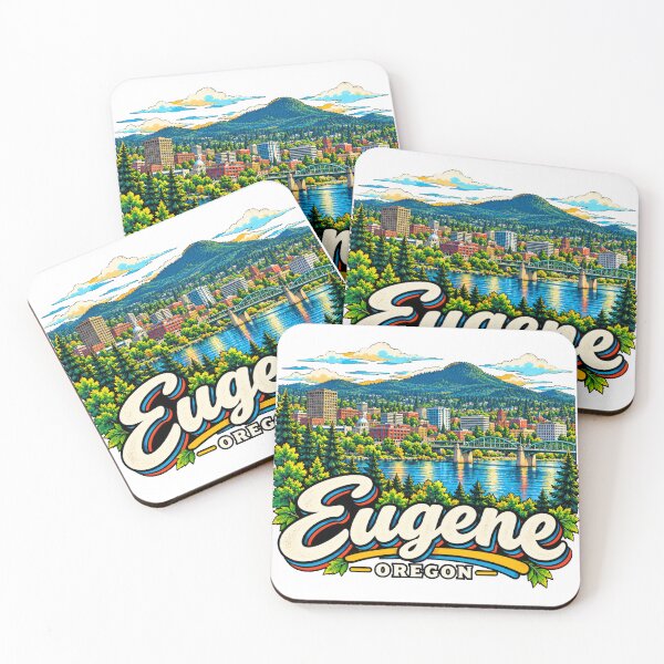 Item preview, Hand Drawn Eugene Oregon Travel Souvenir Landmark Gift designed and sold by MichaeIRellov.