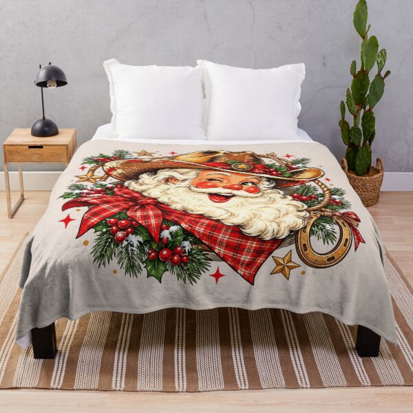 Item preview, Vintage Cowboy Santa Claus Christmas, Retro Western Holiday Aesthetic, Distressed Rustic Country Christmas, Funny Wild West Santa, Festive Xmas Gift designed and sold by Quiajia.