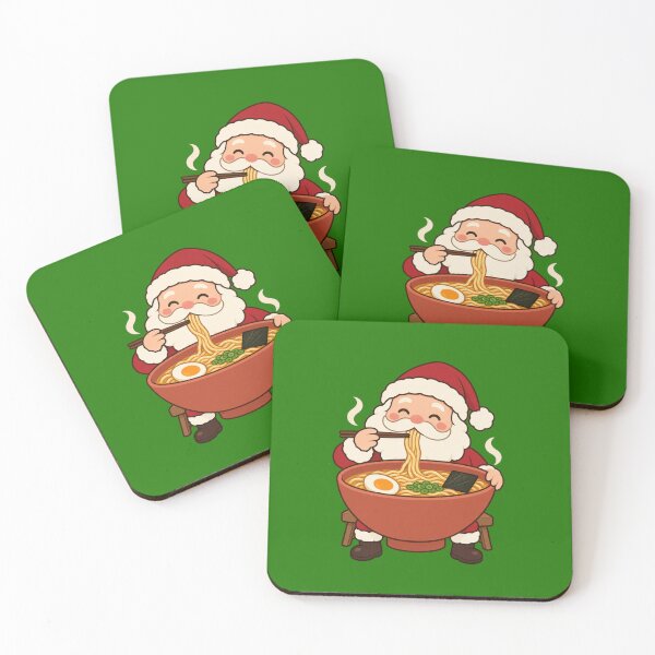 Item preview, Cute Santa with a Giant Ramen Bowl for Noodle Fans – Merry Christmas Feast designed and sold by Im-Ara.