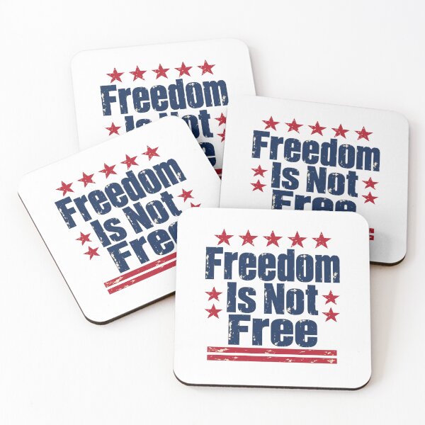 Item preview, Freedom Is Not Free Bold Stars Stripes Lettering designed and sold by Inkworksbyshery.