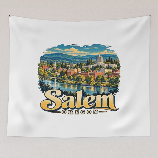 Item preview, Vintage Salem Oregon Travel Souvenir Landmark Gift designed and sold by MichaeIRellov.
