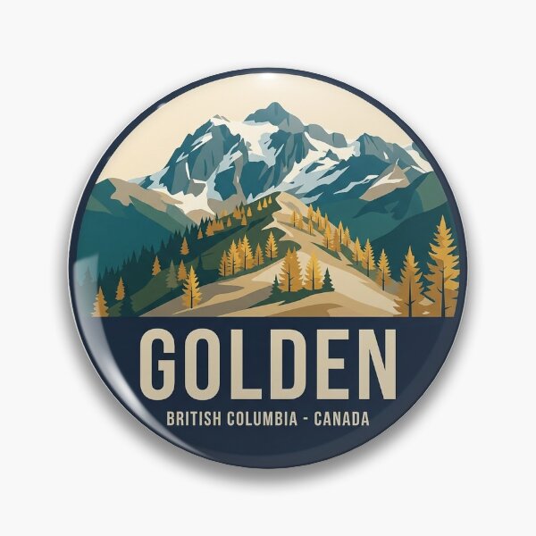 Item preview, Golden British Columbia Canada Larch Ridge Circle Badge Sticker designed and sold by DetourDgn.