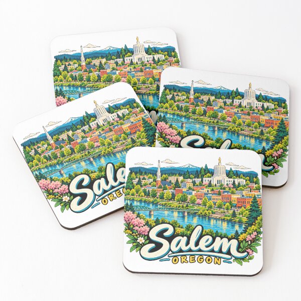Item preview, Hand Drawn Salem Oregon Travel Souvenir Landmark Gift designed and sold by MichaeIRellov.