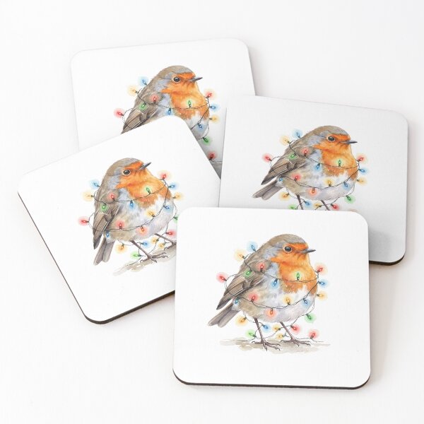 Item preview, Christmas Lights Robin designed and sold by Tiffany Roy.
