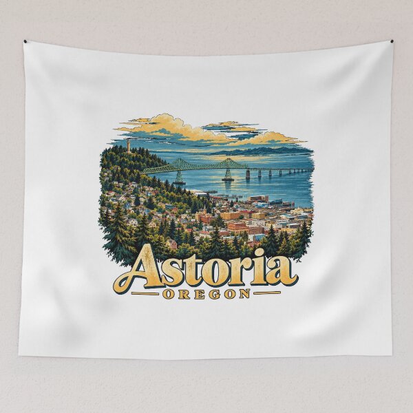 Item preview, Vintage Astoria Oregon Travel Souvenir Landmark Gift designed and sold by MichaeIRellov.