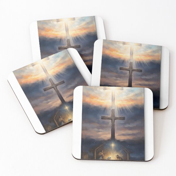 Item preview, Nativity Manger and Cross Christian Art designed and sold by ArtByJerryR.