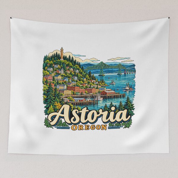 Item preview, Hand Drawn Astoria Oregon Travel Souvenir Landmark Gift designed and sold by MichaeIRellov.