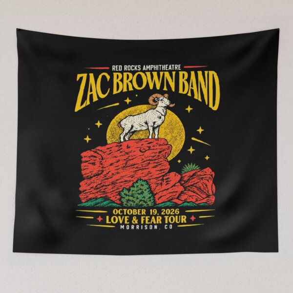 Item preview, Zac Brown Band Red Rocks 2026 , October 19 Love & Fear Tour  designed and sold by SheenaghKobrin.