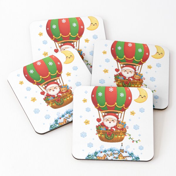 Item preview, Cute Kawaii Christmas Balloon Santa Travel designed and sold by porchswings.