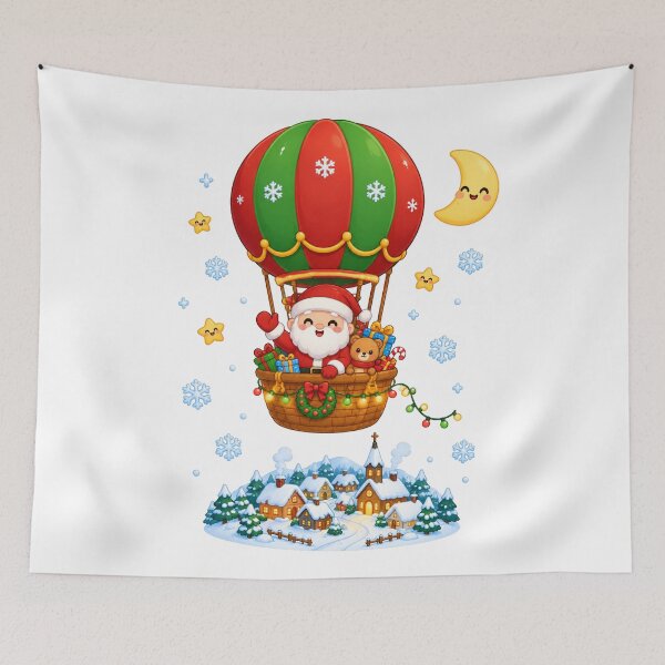 Item preview, Cute Kawaii Christmas Balloon Santa Travel designed and sold by porchswings.