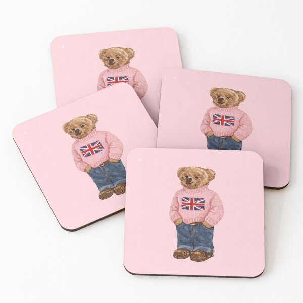 Item preview, Teddy bear phone case pink bakground designed and sold by Createideas.