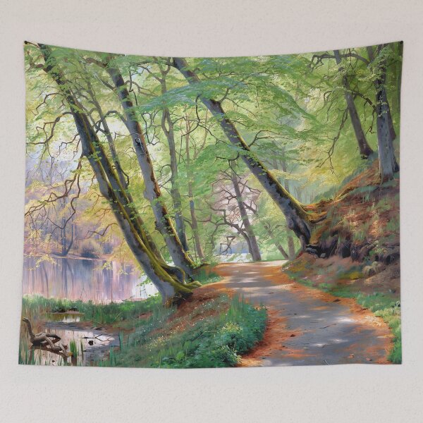 Item preview, Wooded Path by a River - Peder Mork Monsted designed and sold by Jon-Baran.