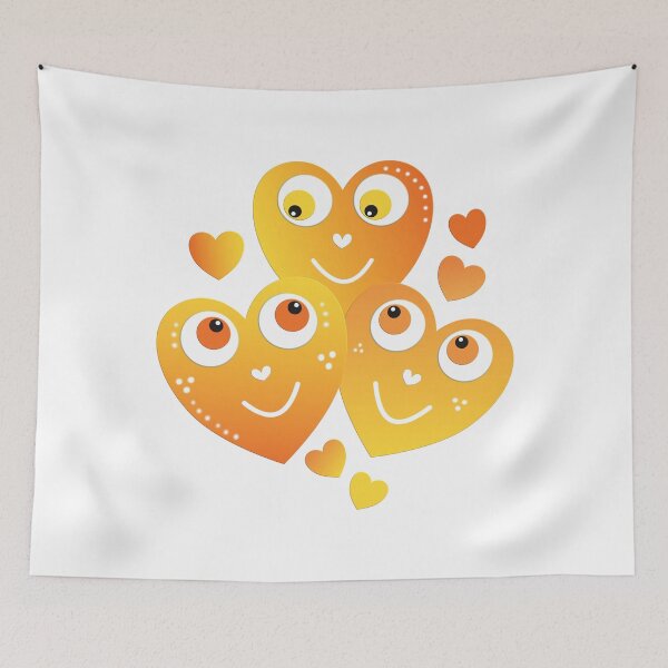Item preview, little yellow hearts smiling at each other designed and sold by creationsforyu.