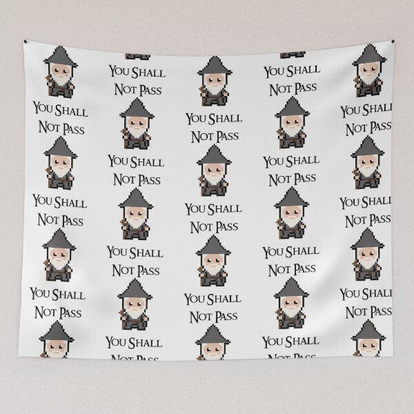 Item preview, Pixel Characters - Gandalf Lotr - You Shall Not Pass designed and sold by jaquan-biven.