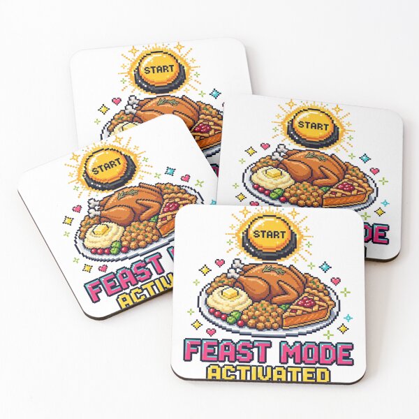 Item preview, Feast Mode Activated Shirt — Funny Retro Arcade Thanksgiving Tee designed and sold by unthinkabletees.
