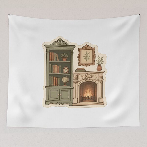 Item preview, Library fireplace  designed and sold by emmeshop98.