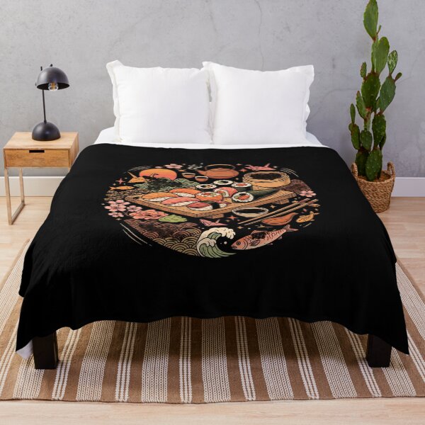Item preview, Vintage Japanese Sushi Platter Art designed and sold by DariaOltes.