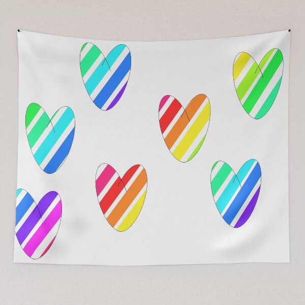 Item preview, Rainbow Hearts designed and sold by tranquil-haven.