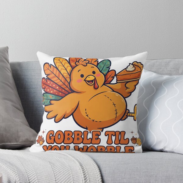 Item preview, Gobble Til You Wobble Shirt — Funny Stuffed Turkey Thanksgiving Tee designed and sold by unthinkabletees.