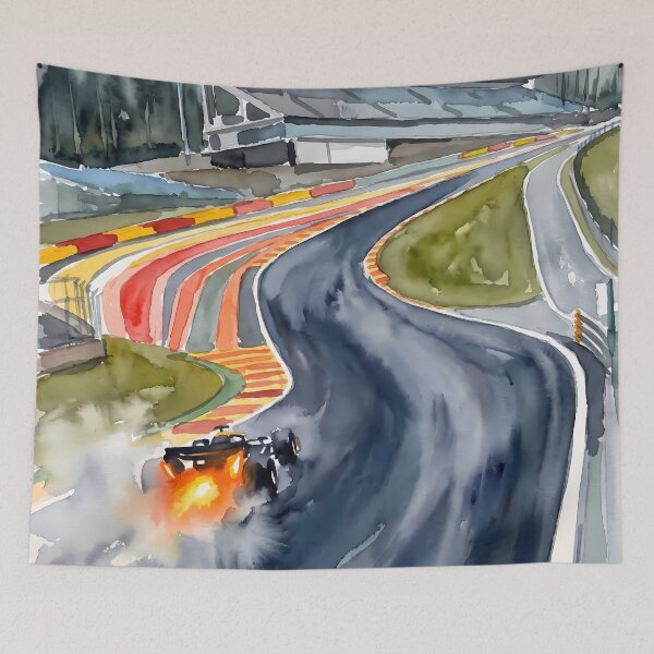 Item preview, Watercolor Spa  Art – Wet Racing Painting designed and sold by mentosdesigner.