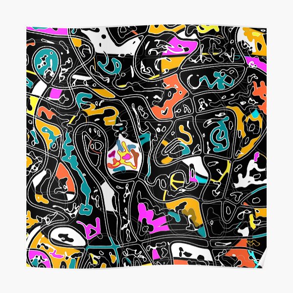 Amaze abstract multicolored Poster