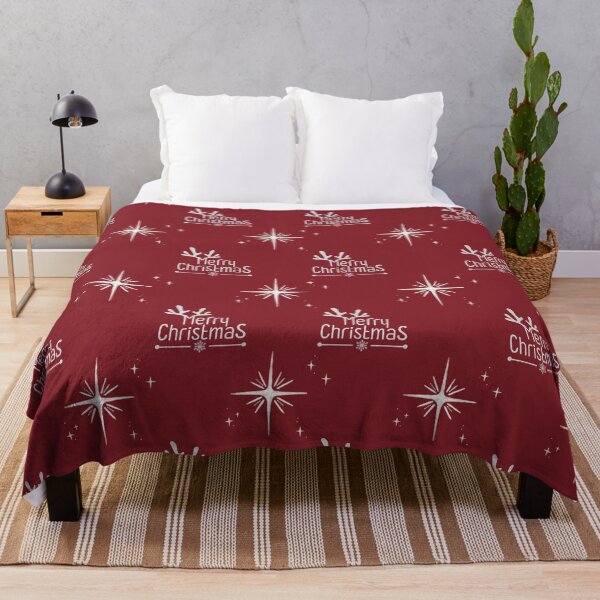Item preview, Burgundy Christmas Star Pattern: Minimalist Holiday Decor designed and sold by Dino-Lune.