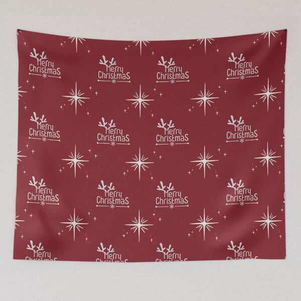 Item preview, Burgundy Christmas Star Pattern: Minimalist Holiday Decor designed and sold by Dino-Lune.