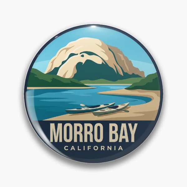 Item preview, Morro Bay California Estuary Paddle Circle Badge Sticker designed and sold by DetourDgn.