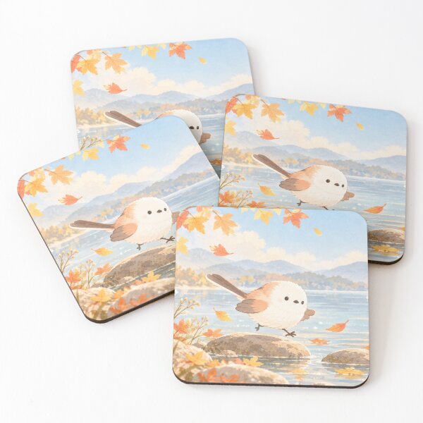 Item preview, Shima Enaga Hopping Beside a Golden Autumn Lake designed and sold by AshiraCreations.