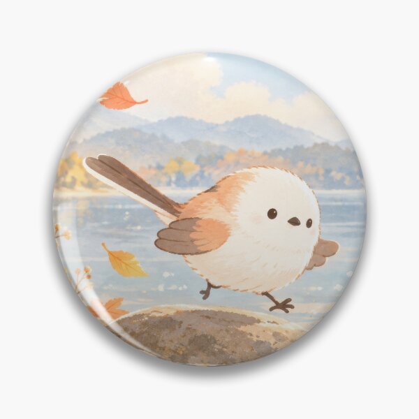 Item preview, Shima Enaga Hopping Beside a Golden Autumn Lake designed and sold by AshiraCreations.