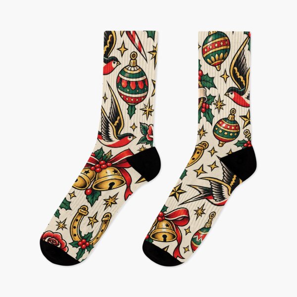 Item preview, Traditional Tattoo Christmas – Old School Holiday Flash Pattern designed and sold by MetaModel Editions.