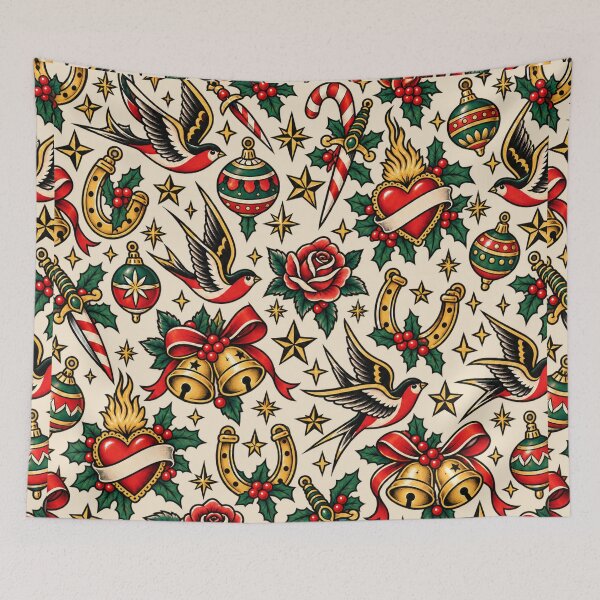 Item preview, Traditional Tattoo Christmas – Old School Holiday Flash Pattern designed and sold by MetaModel Editions.