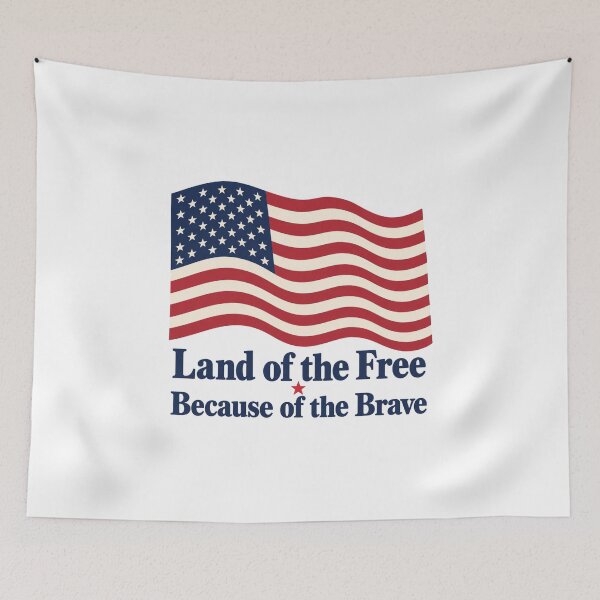 Item preview, Free Because Of The Brave Waving Flag designed and sold by Inkworksbyshery.