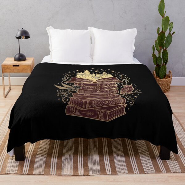 Item preview, Magical Library: Hogwarts Castle Rising from Ancient Tomes T-Shirt designed and sold by MOHAMED.