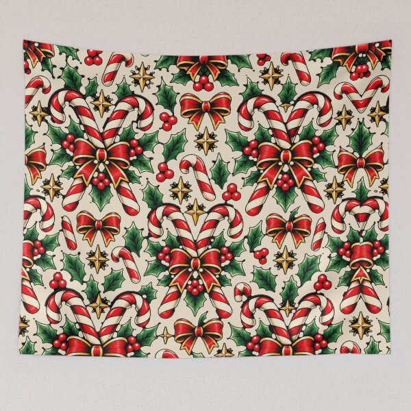 Item preview, Crossed Candy Canes – Traditional Christmas Tattoo designed and sold by MetaModel Editions.
